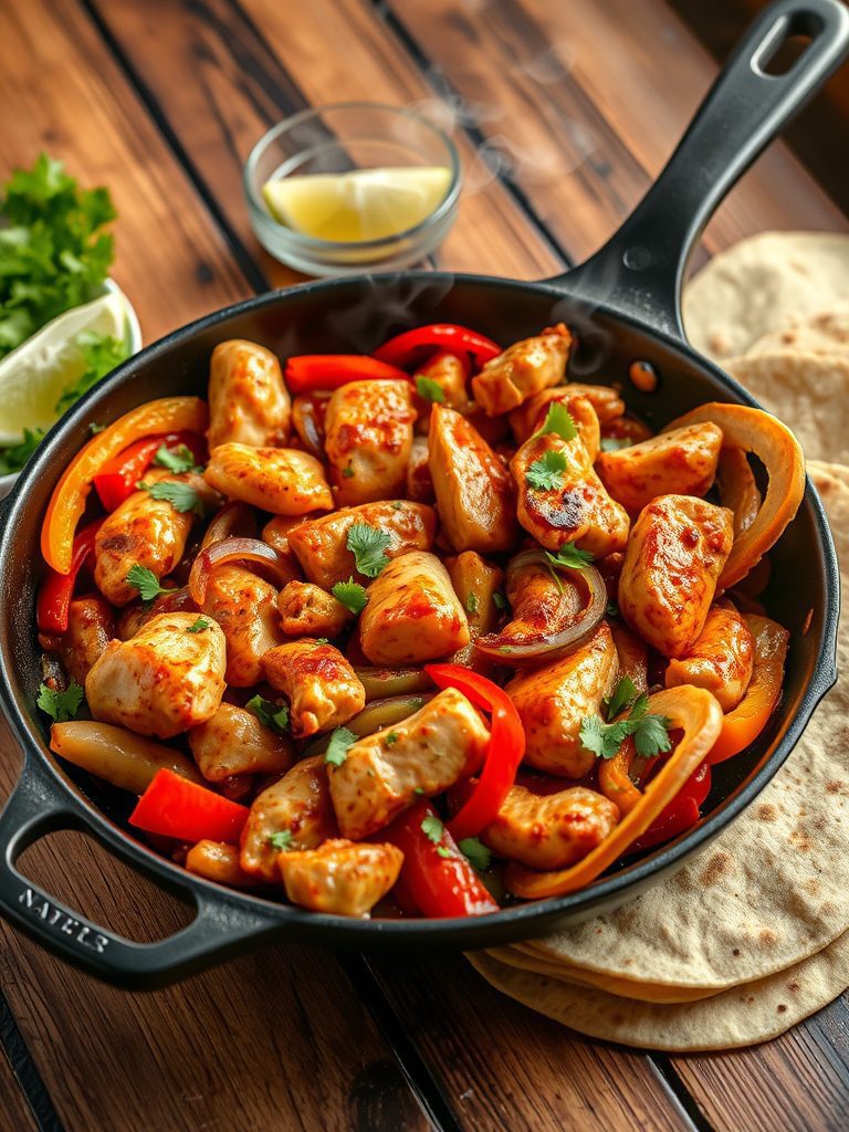 spicy chicken fajita dish
