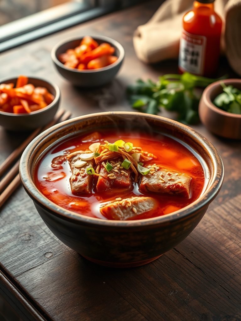 spicy korean kimchi dish