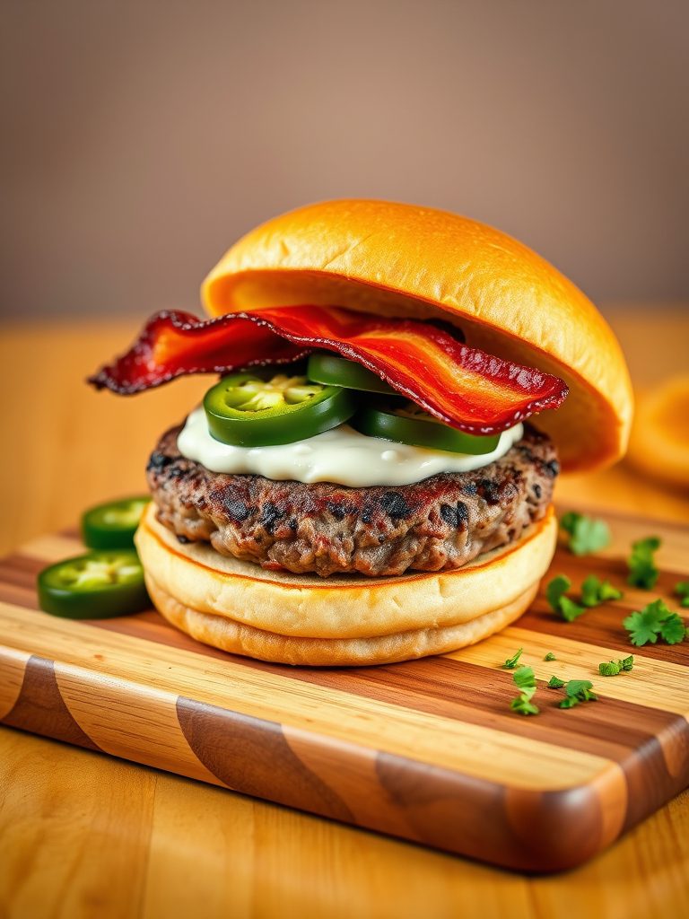 spicy mexican inspired burger