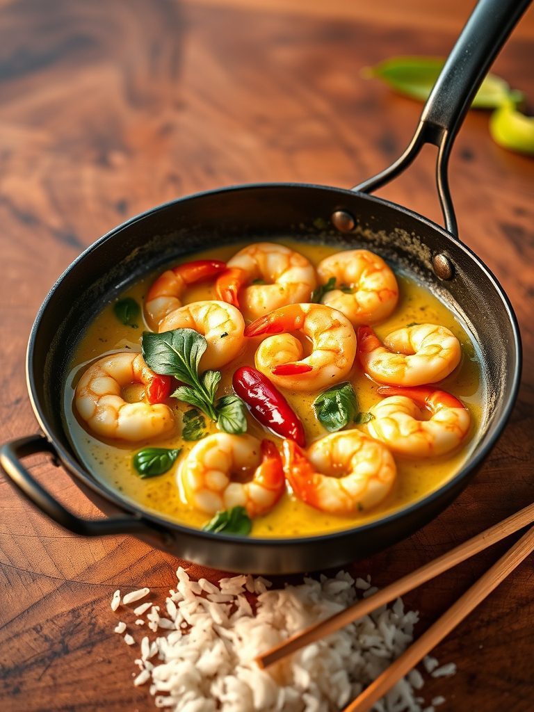 spicy shrimp curry dish