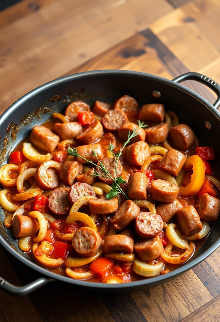spicy skillet sausage dish