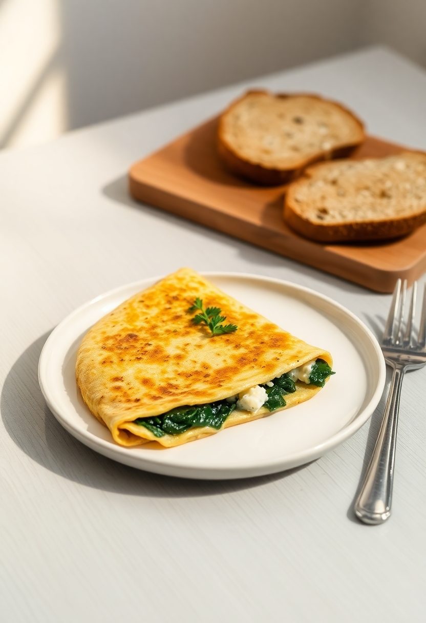 spinach and feta omelet