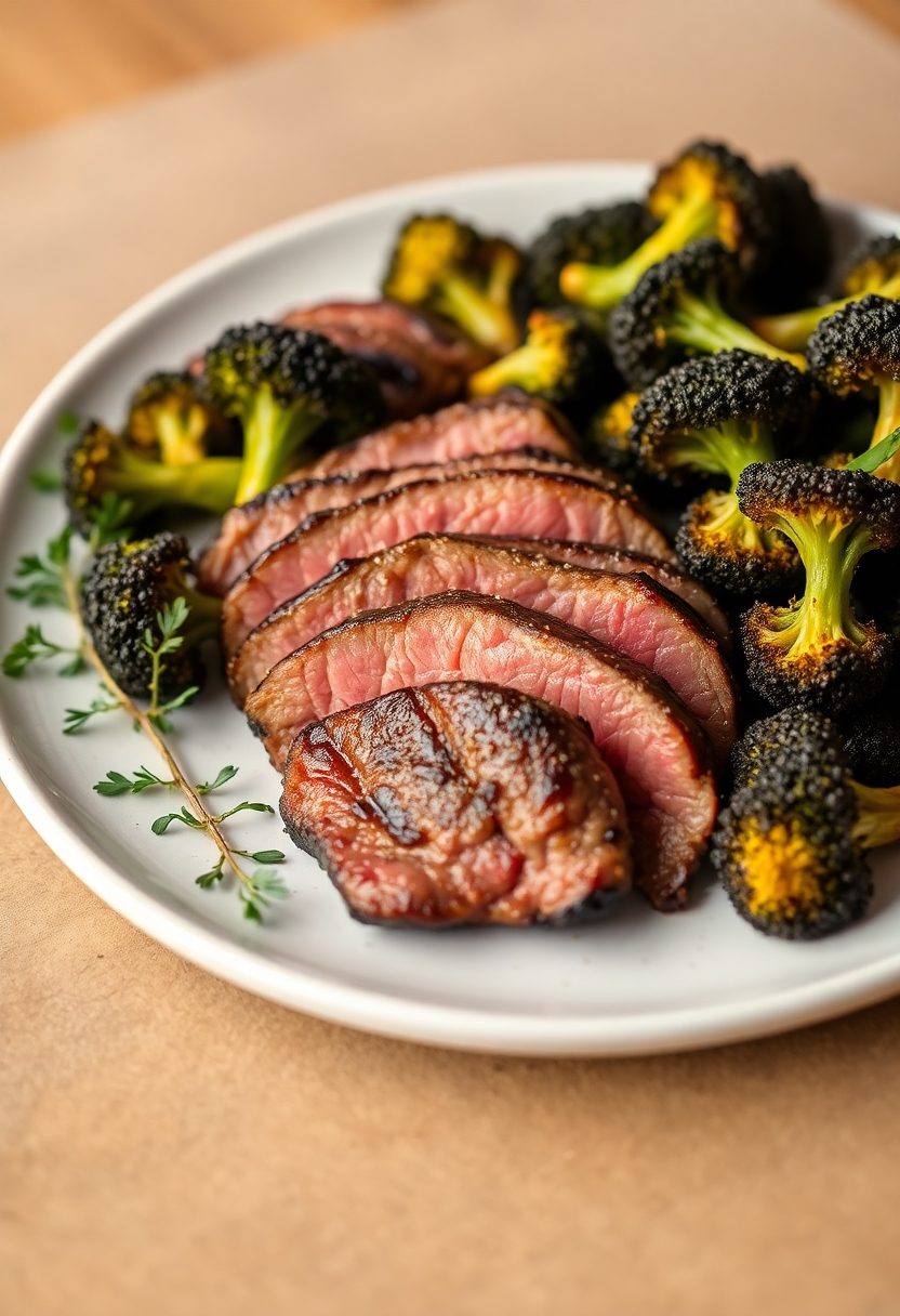 steak and broccoli dish