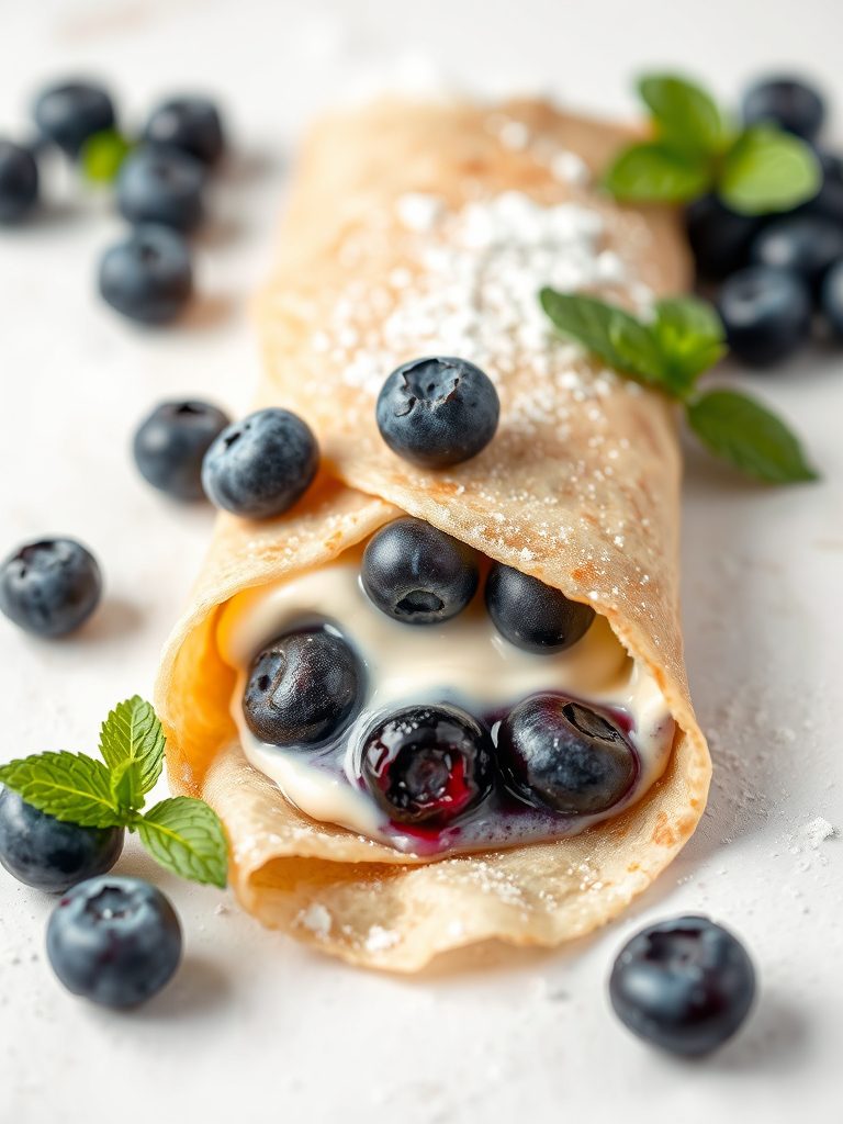 sweet blueberry french dessert