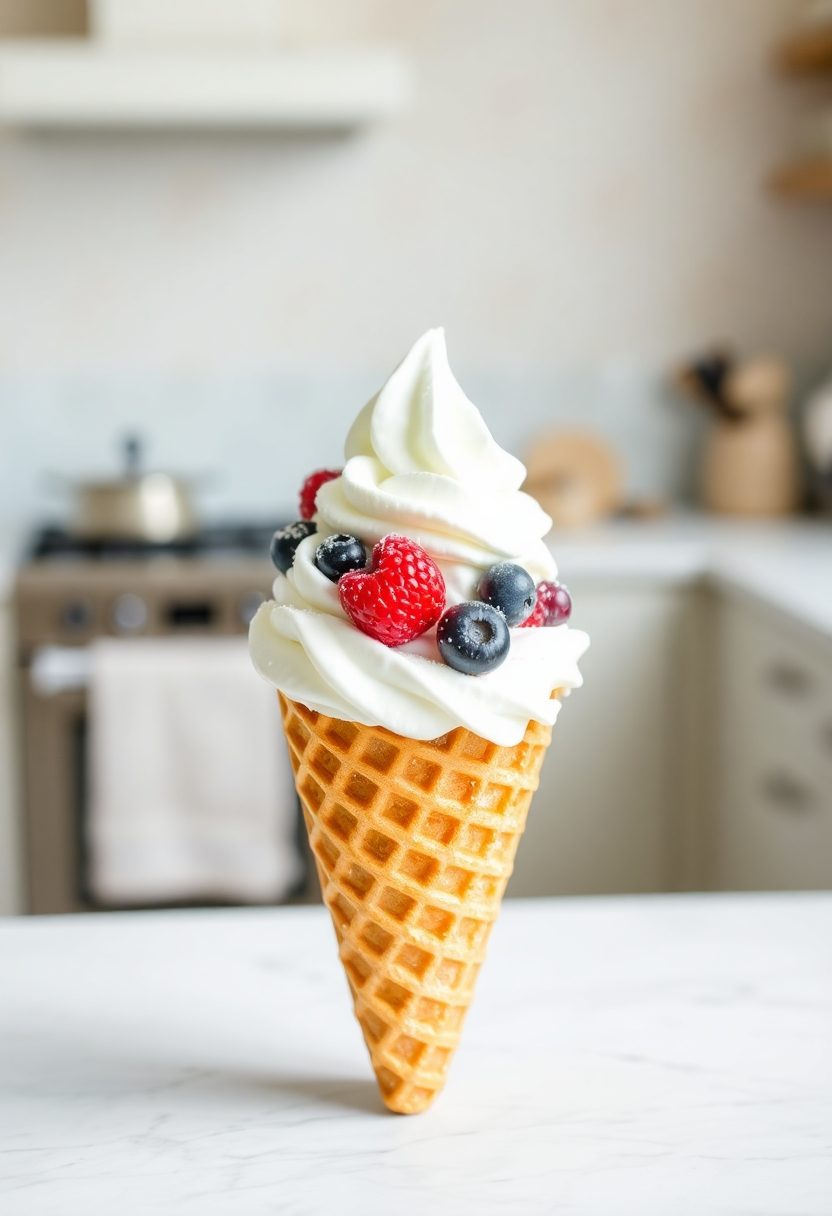 sweet frozen cone treats