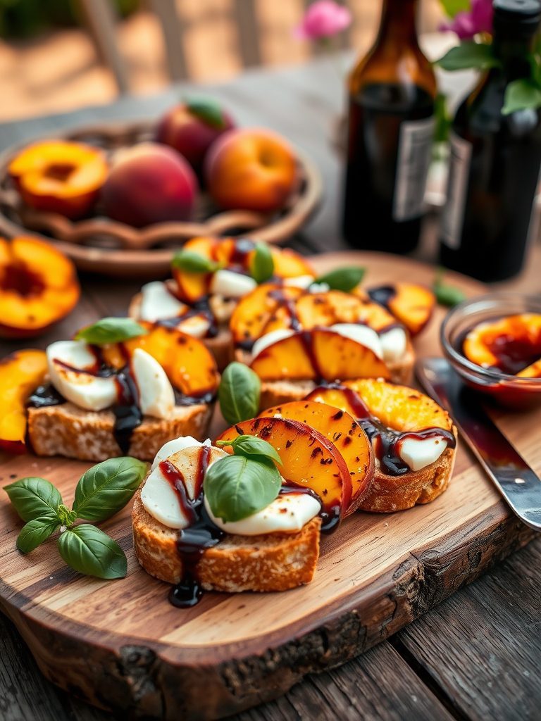 sweet grilled peach dish