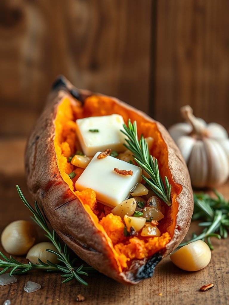 sweet potatoes with herbs