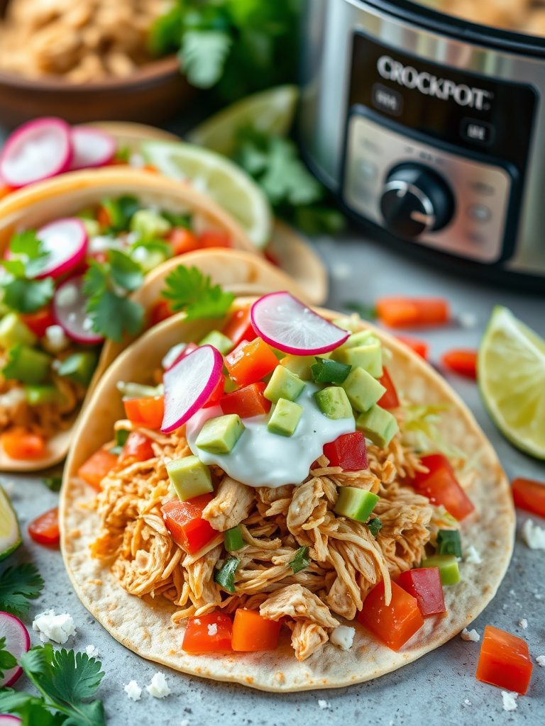 tacos filled with chicken