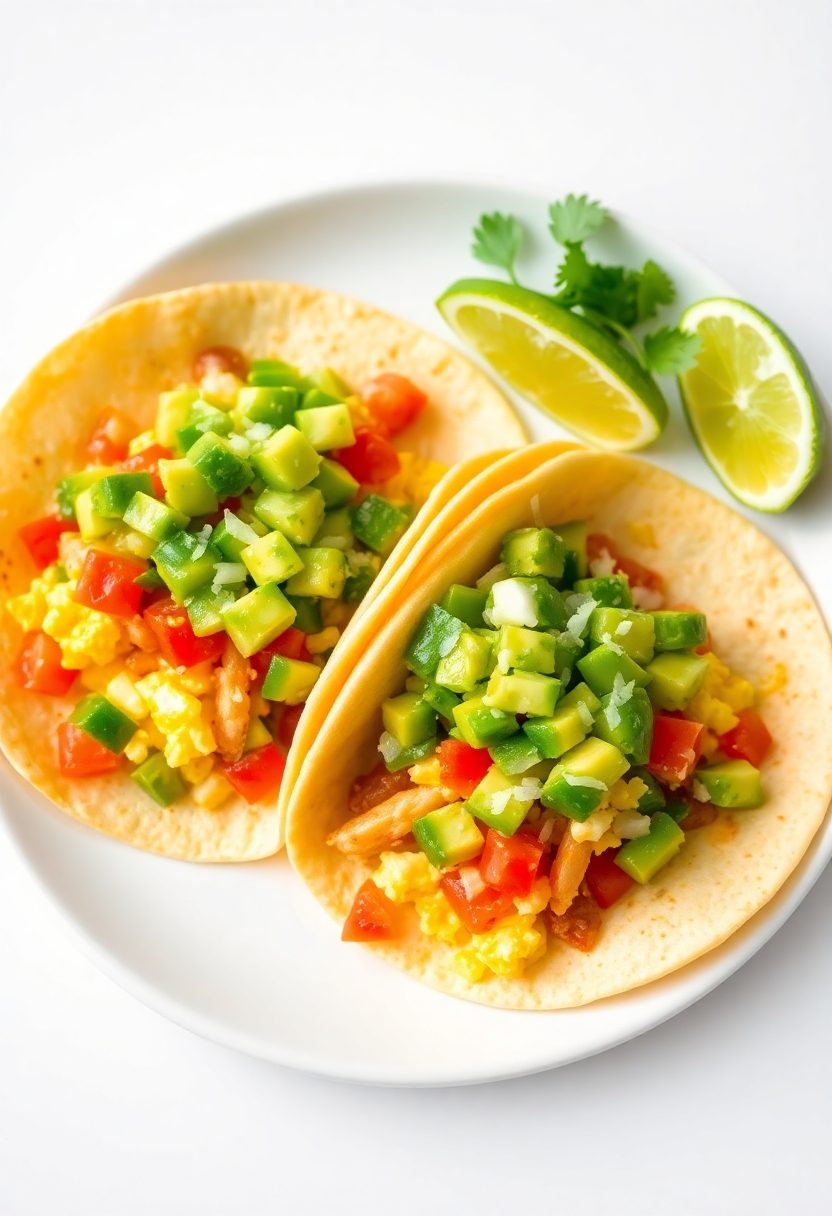 tacos with avocado salsa