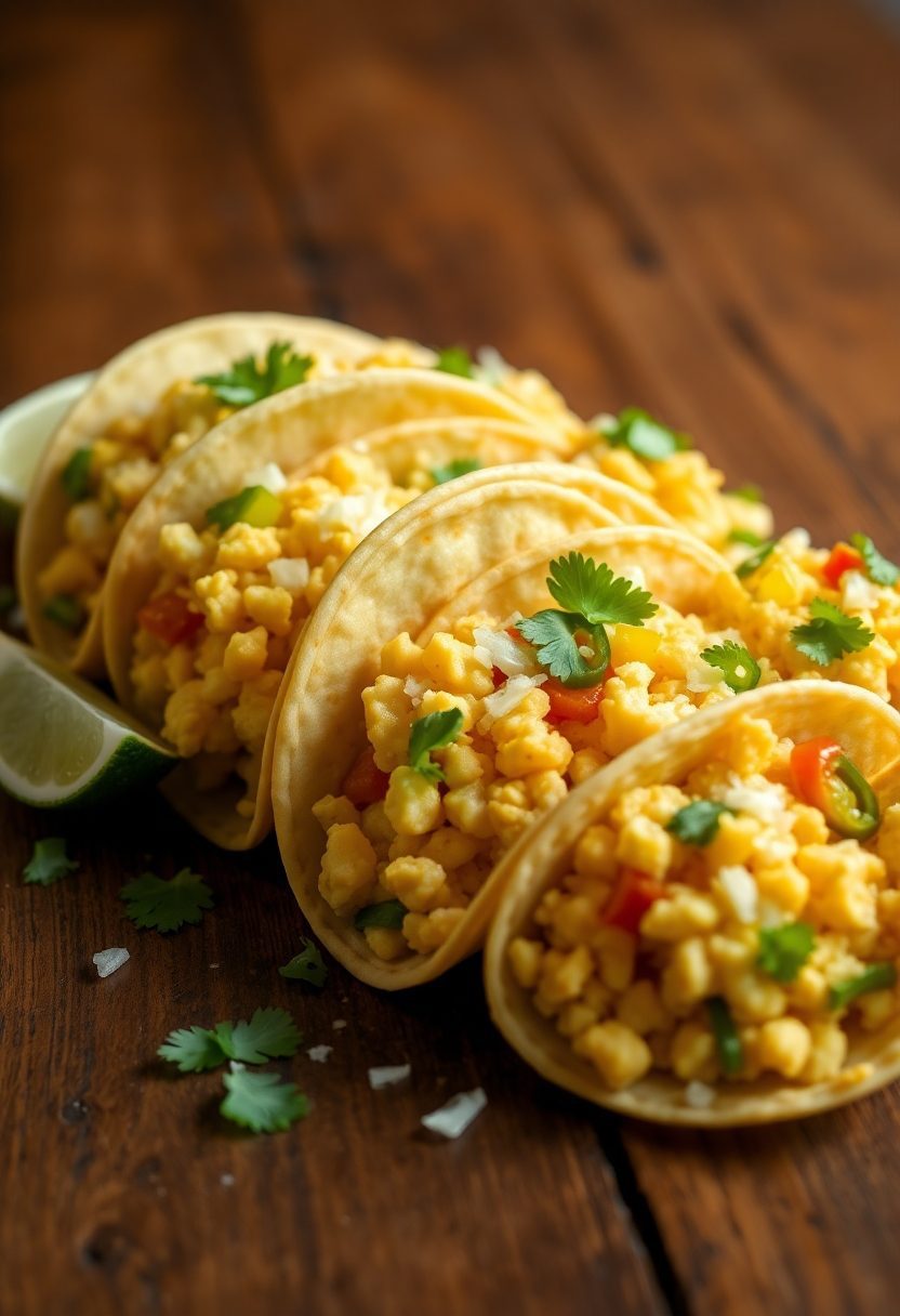 tacos with scrambled eggs