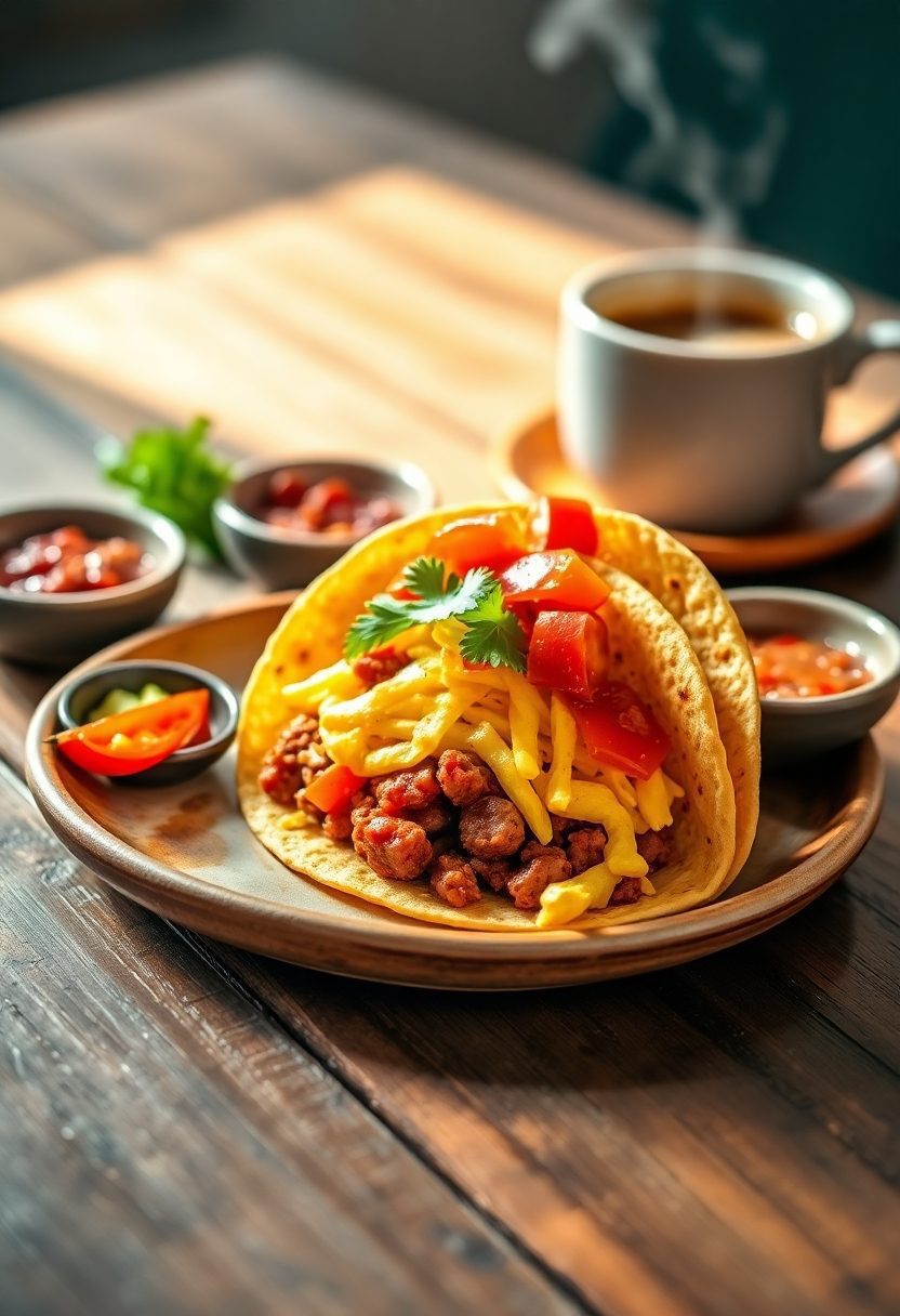 tasty mexican morning food