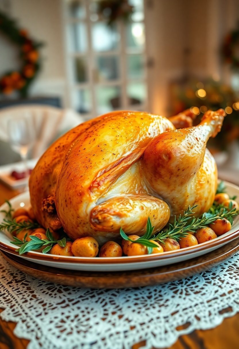 turkey with herb butter