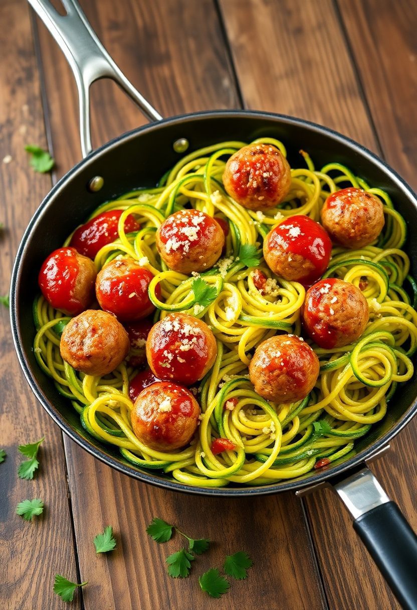turkey zucchini noodle dish