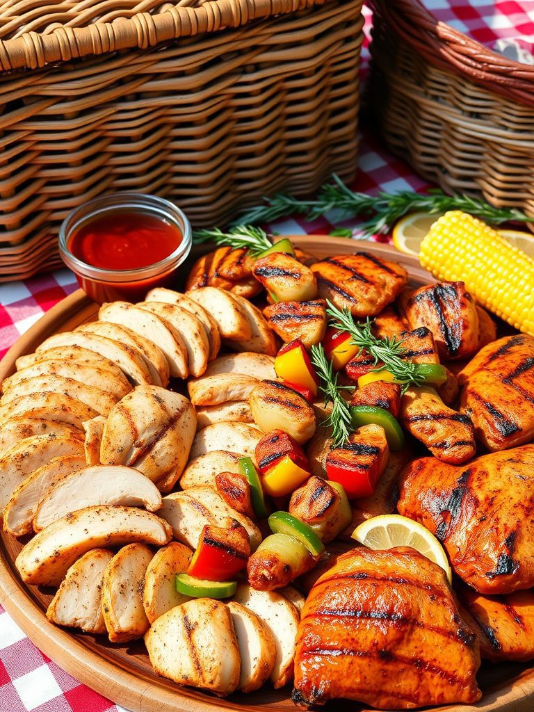 variety of chicken dishes