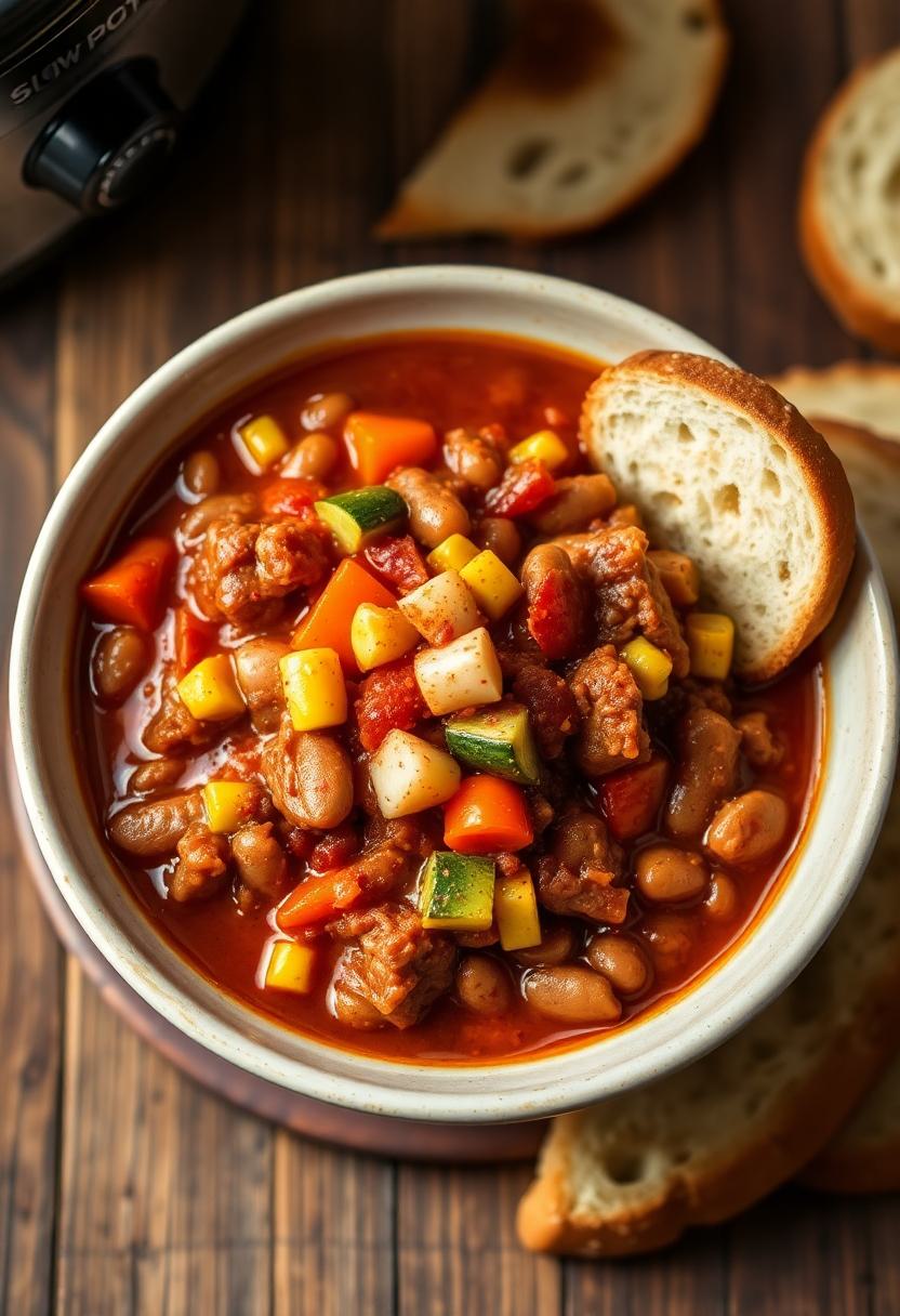 veggie loaded slow chili