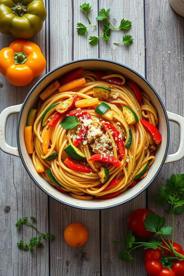 affordable simple vegetable pasta