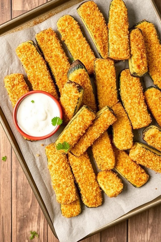 air fried zucchini fries