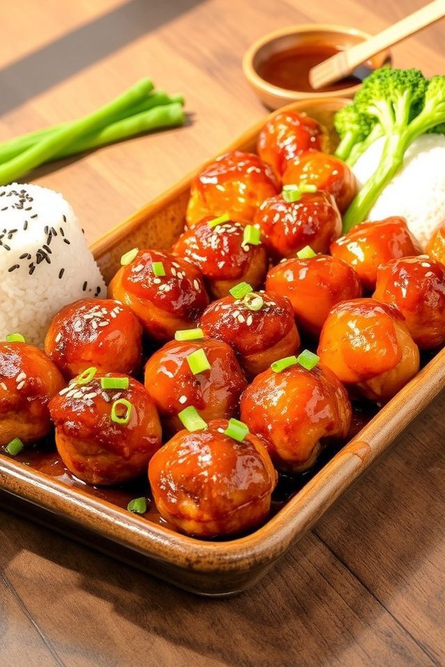 air fryer teriyaki meatballs