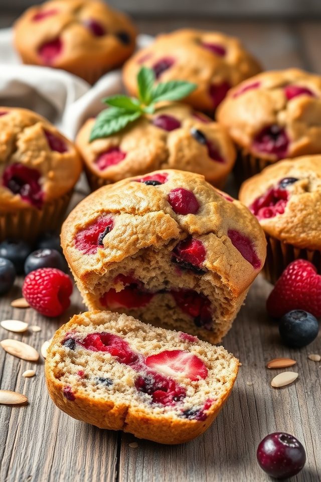 almond berry flour muffins