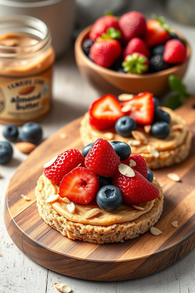 almond butter berry snack
