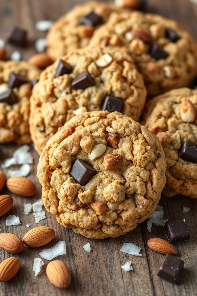 almond coconut chocolate cookies