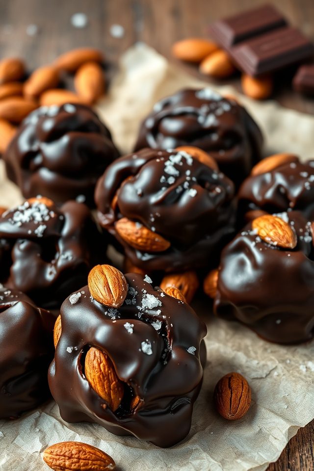 almonds coated in chocolate