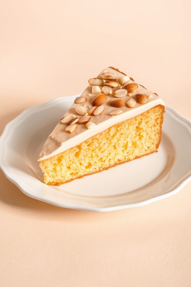amaretto infused yellow cake