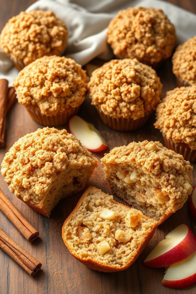 apple cinnamon crumble muffins