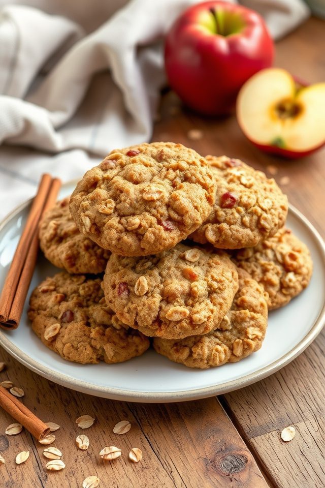 apple cinnamon oatmeal cookies