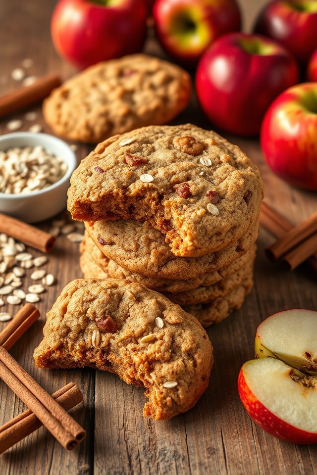 apple cinnamon oatmeal cookies