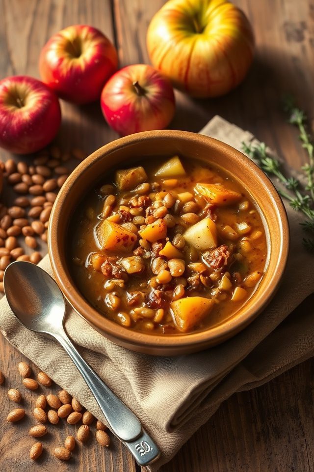 apple lentil autumn stew