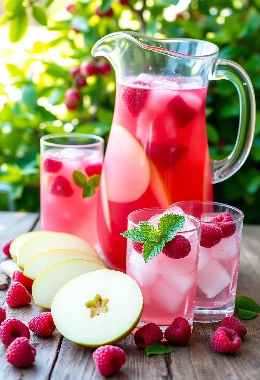 apple raspberry flavored drink