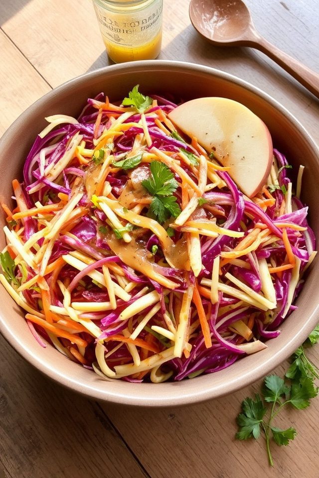 apple slaw maple dressing