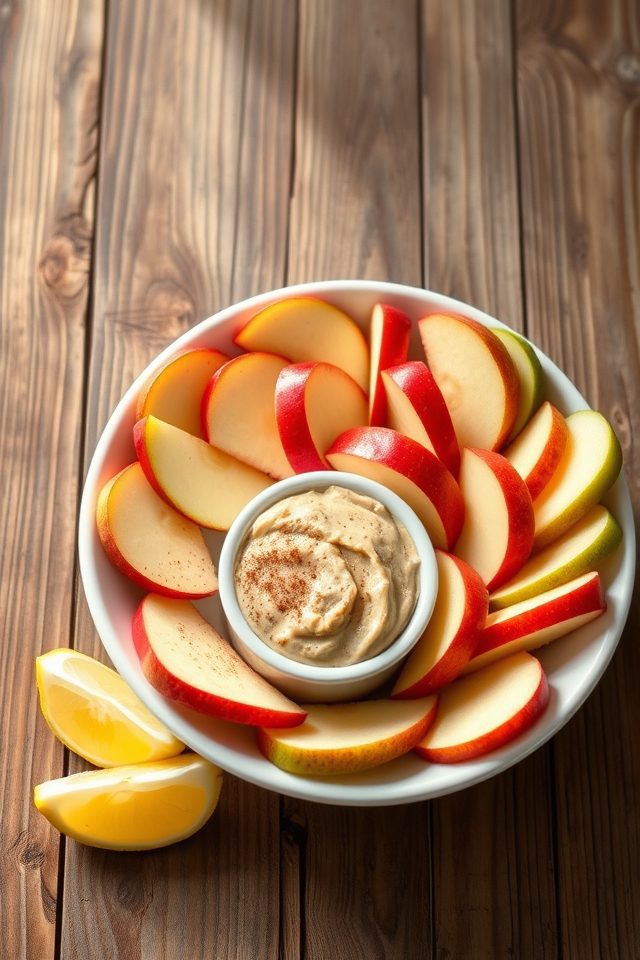 apple slices nut free dip