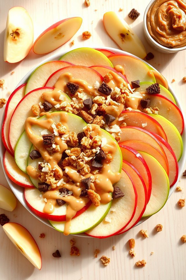 apple slices topped creatively