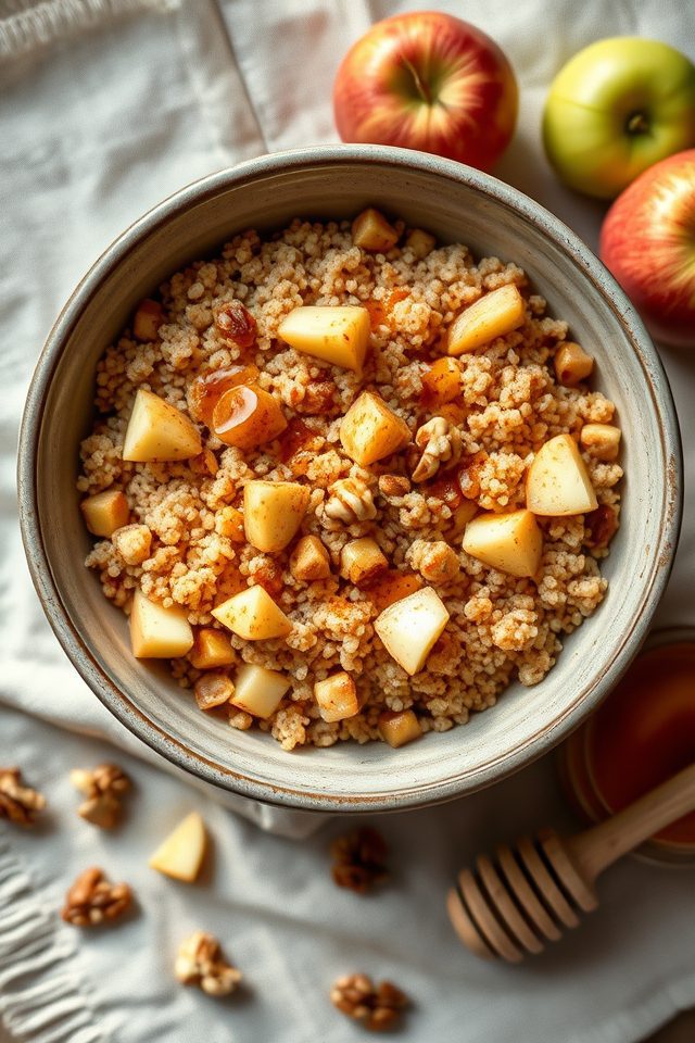apple walnut quinoa breakfast