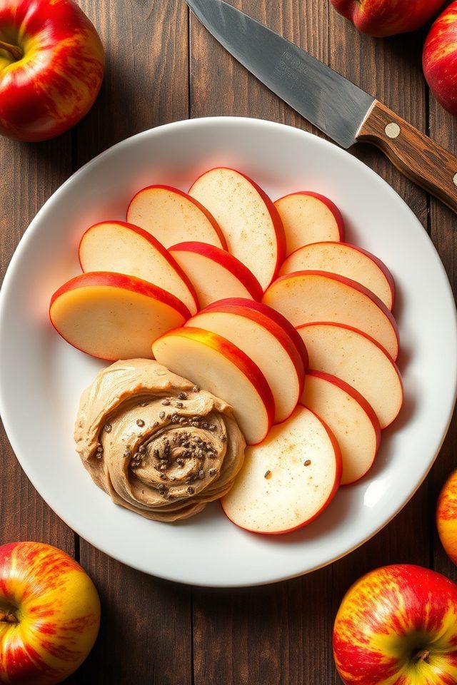 apples dipped in almond butter