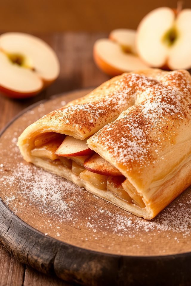 apples in flaky pastry
