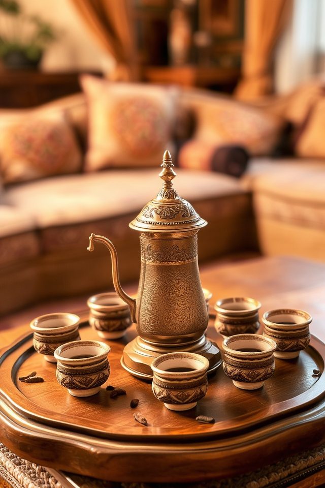 arabic coffee served traditionally