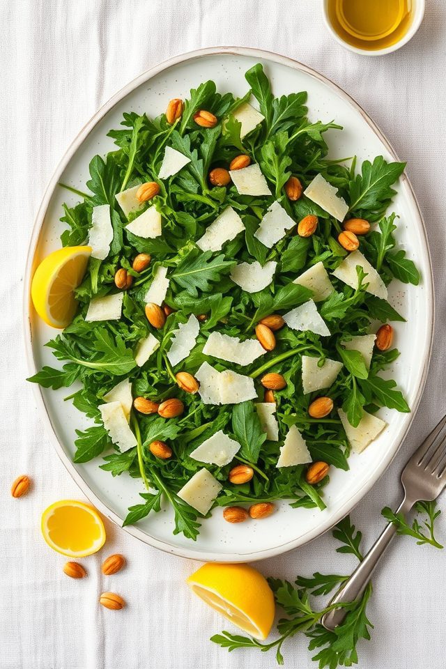 arugula parmesan pine nuts