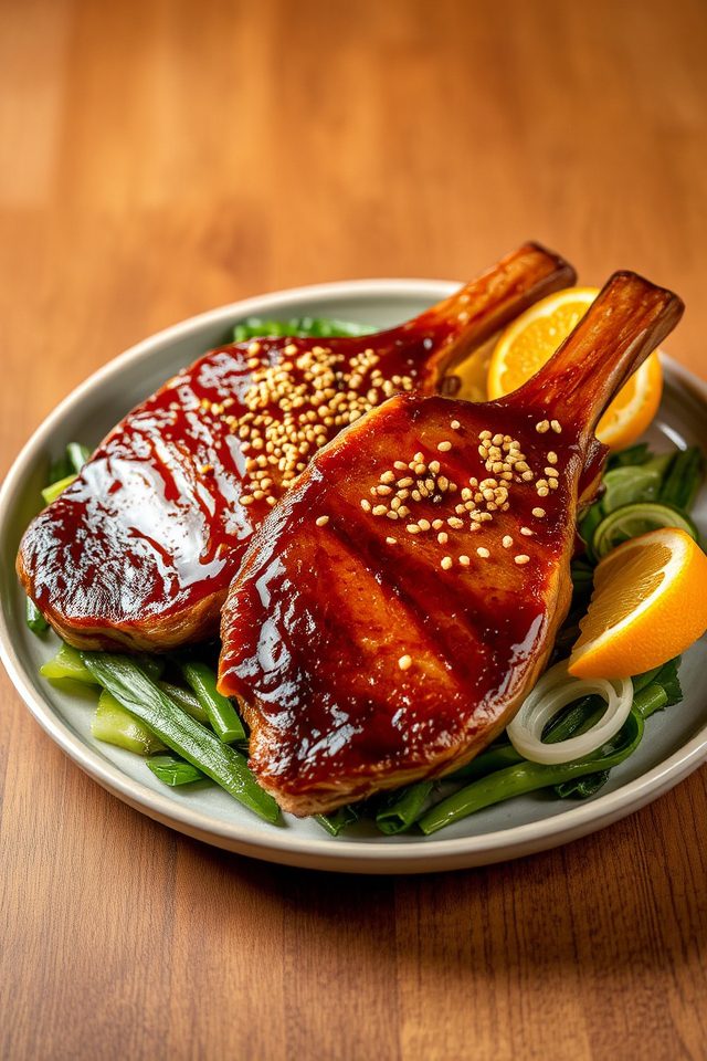asian glazed pork chops
