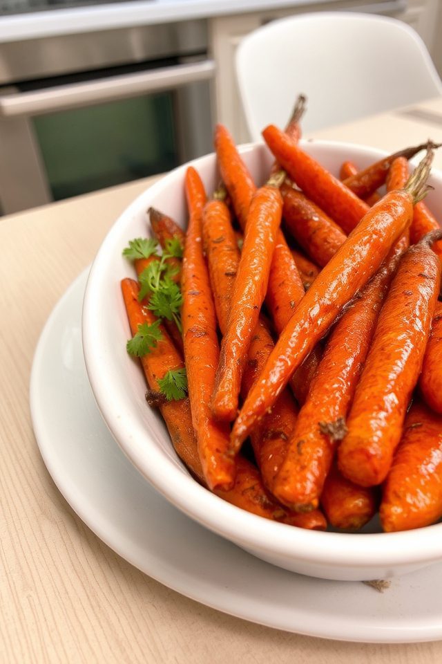 asian glazed roasted carrots