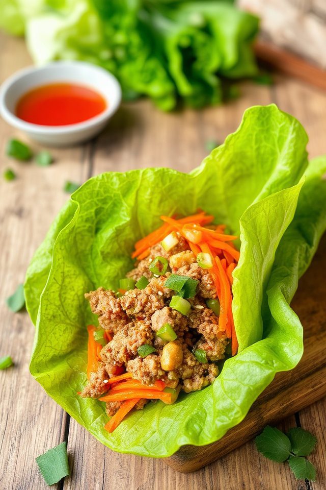 asian style lettuce wraps