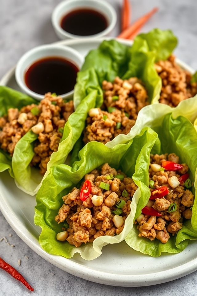 asian turkey lettuce wraps