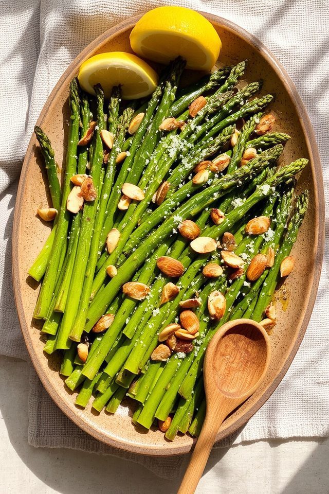 asparagus almonds lemon saut