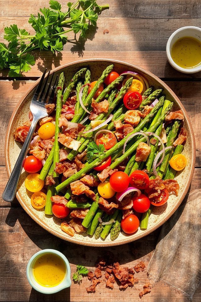 asparagus bacon tomato salad