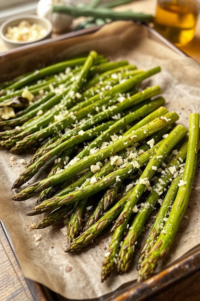 asparagus garlic parmesan roasted