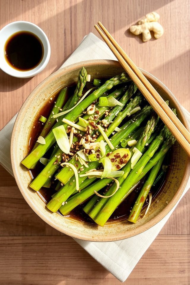 asparagus ginger soy stir fry