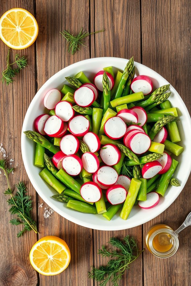 asparagus radish lemon salad