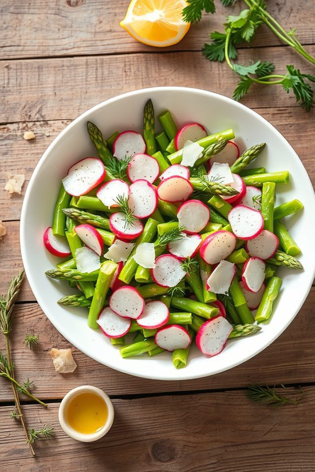 asparagus radish spring salad